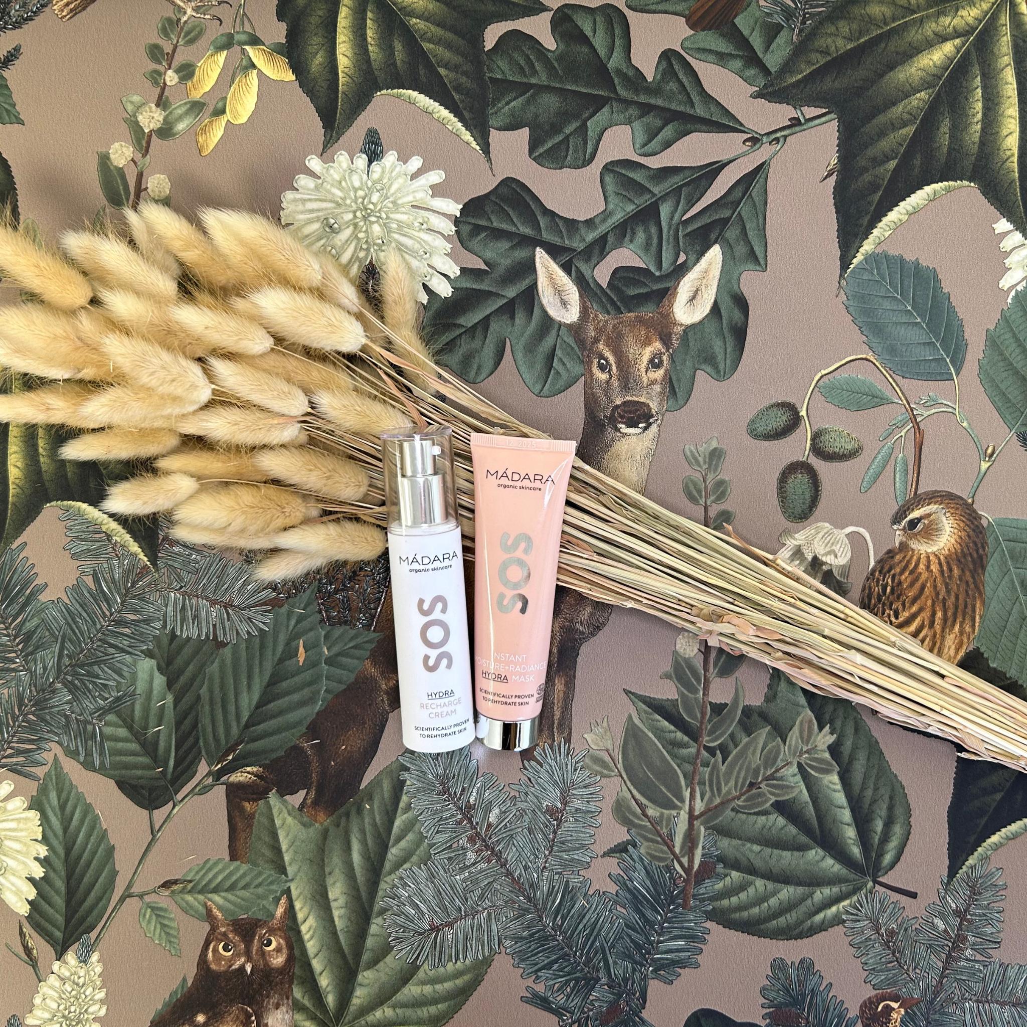 Recension: Mádara SOS HYDRA Recharge Cream och Hydra Mask