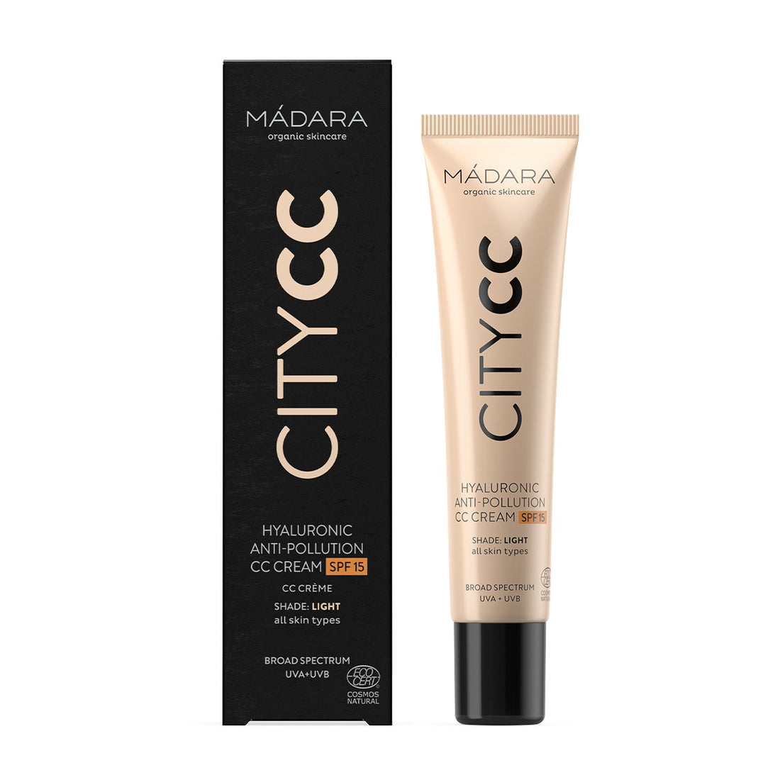MÁDARA City CC Hyaluronic Anti-pollution CC Cream SPF 15 Light, 40 ml