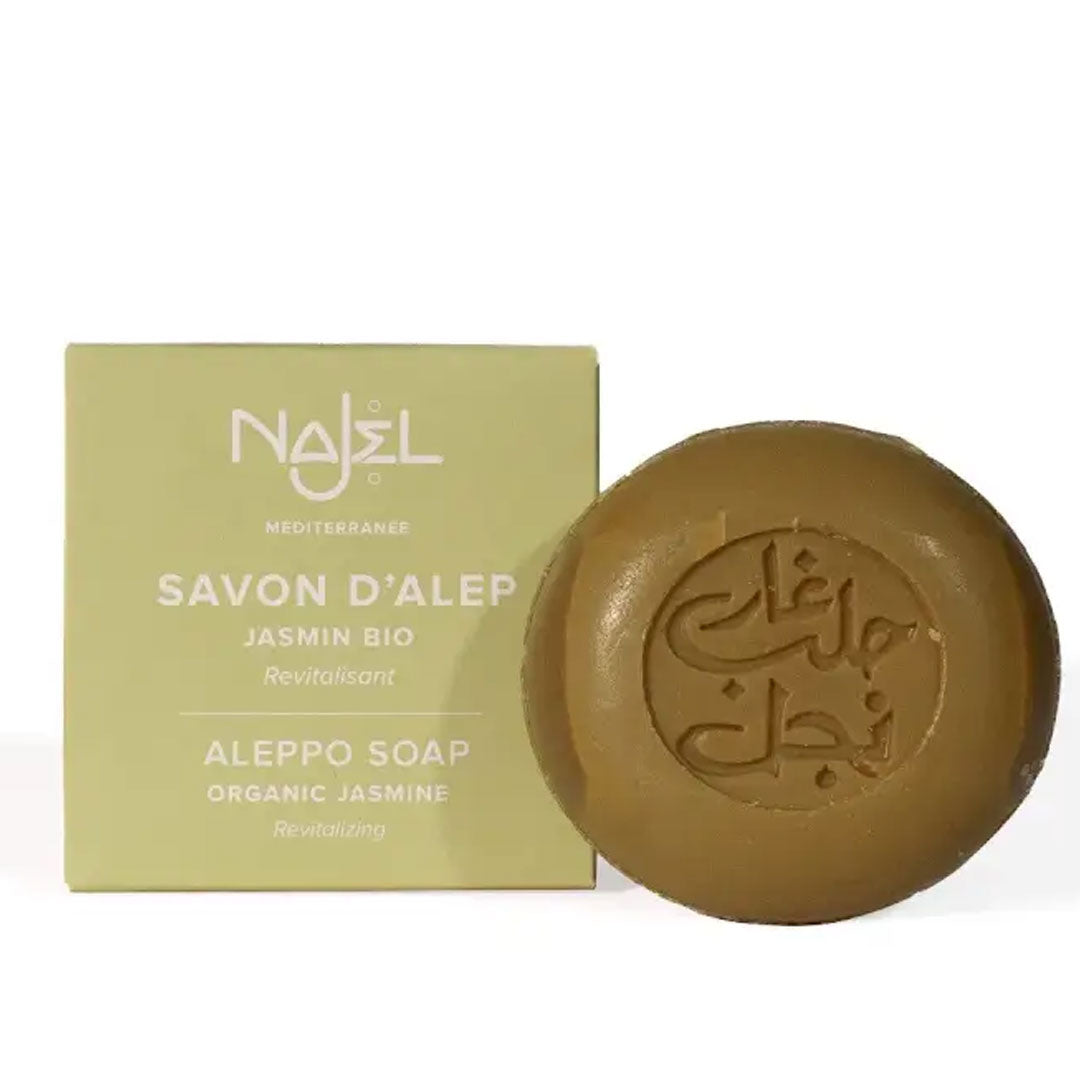 Najel Aleppotvål Jasmin, 5% Lagerbärsolja, 100 g