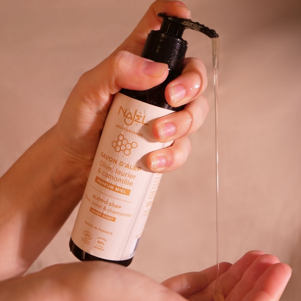 Najel Flytande Aleppotvål, Honey scent & Chamomile water, 200 ml