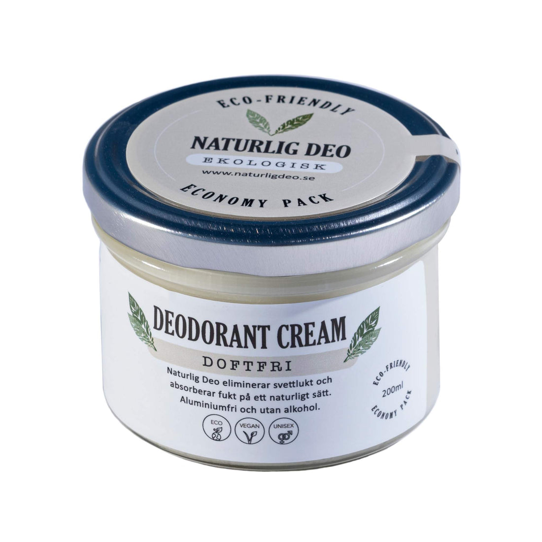 Naturlig Deo Deodorant Cream Doftfri 200 ml