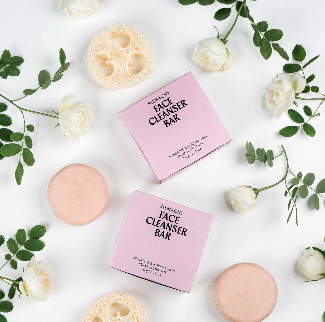 Silmachy Facial Cleansing Bar Pink Clay and Shea Butter, 70g