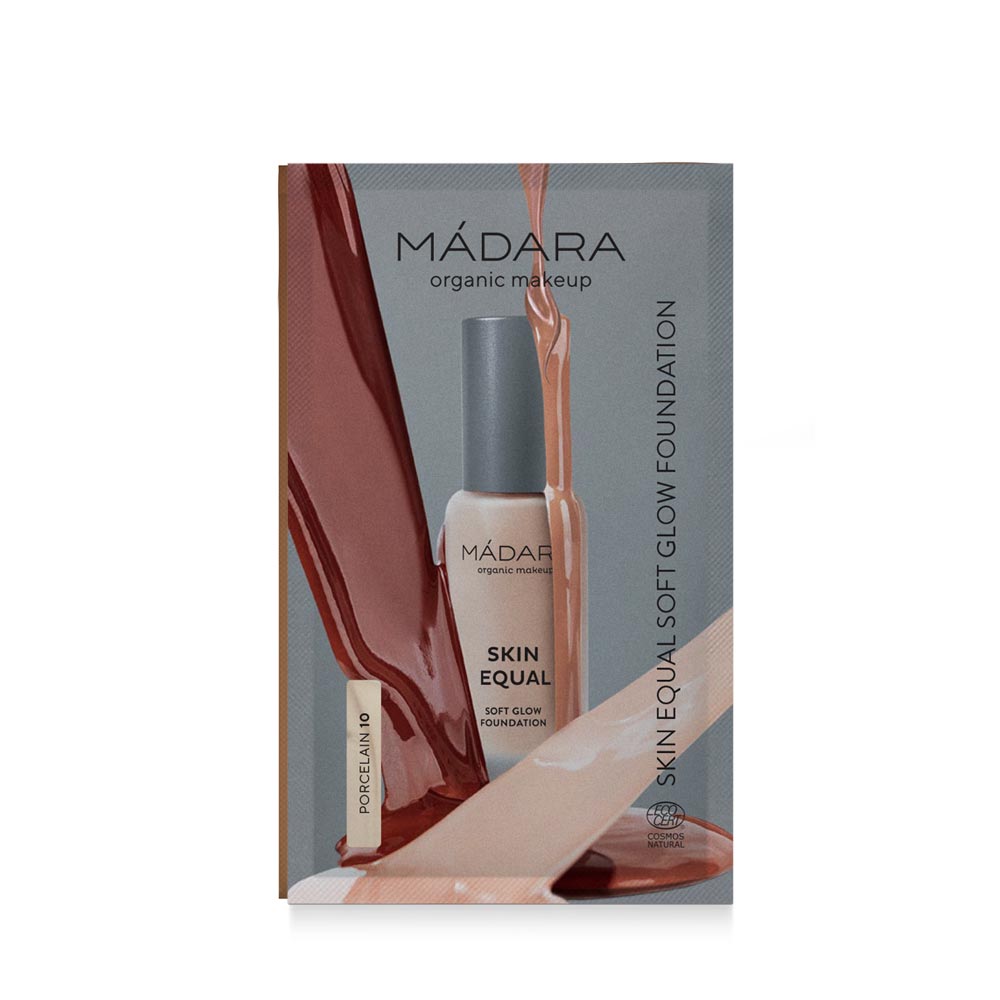TESTER MÁDARA SKIN EQUAL Soft Glow Foundation, 10 PORCELAIN