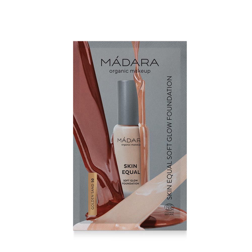 TESTER MÁDARA SKIN EQUAL Soft Glow Foundation, 50 GOLDEN SAND