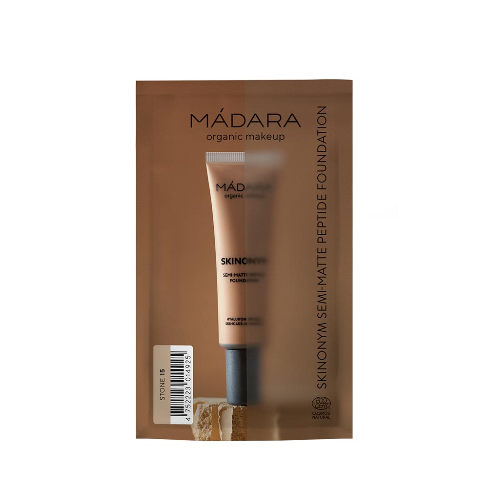 TESTER MÁDARA SKINONYM Semi-Matte Peptide Foundation, 15 STONE