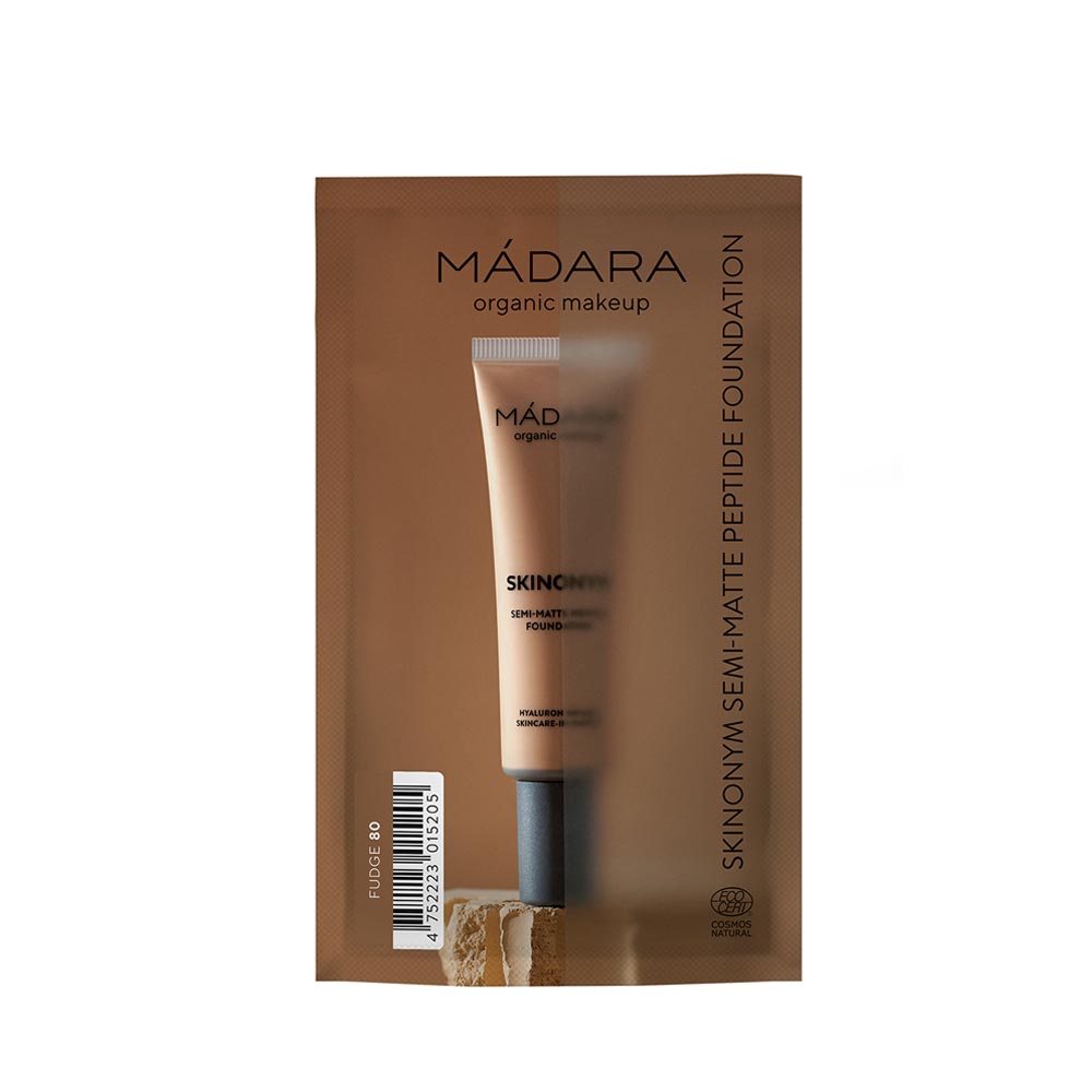 TESTER MÁDARA SKINONYM Semi-Matte Peptide Foundation, 80 FUDGE