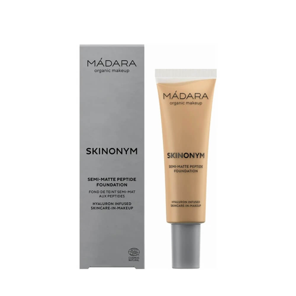 MÁDARA SKINONYM Semi-Matte Peptide Foundation, 50 GOLDEN SAND 30 ml