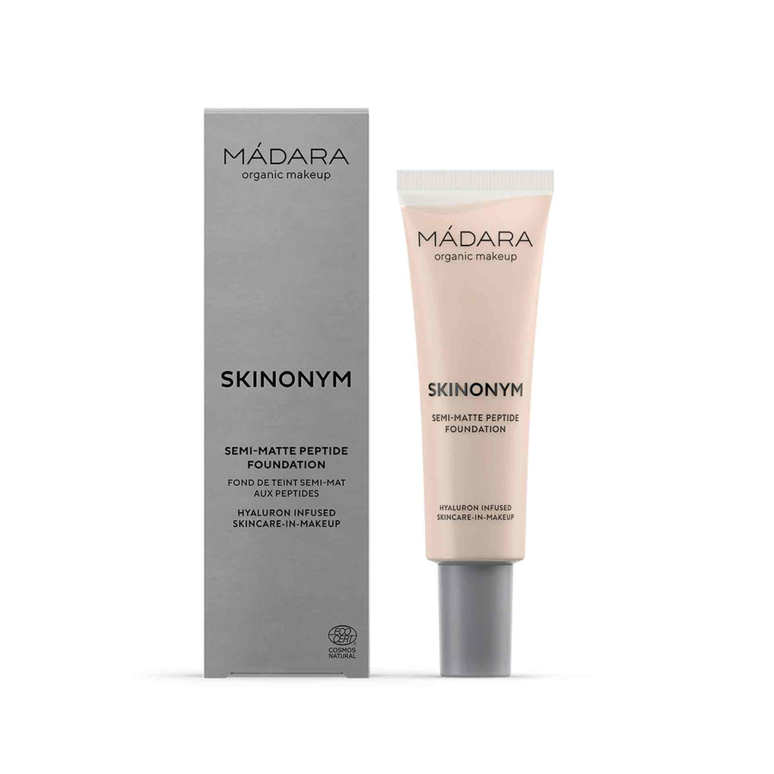MÁDARA SKINONYM Semi-Matte Peptide Foundation, 25 LINEN 30 ml