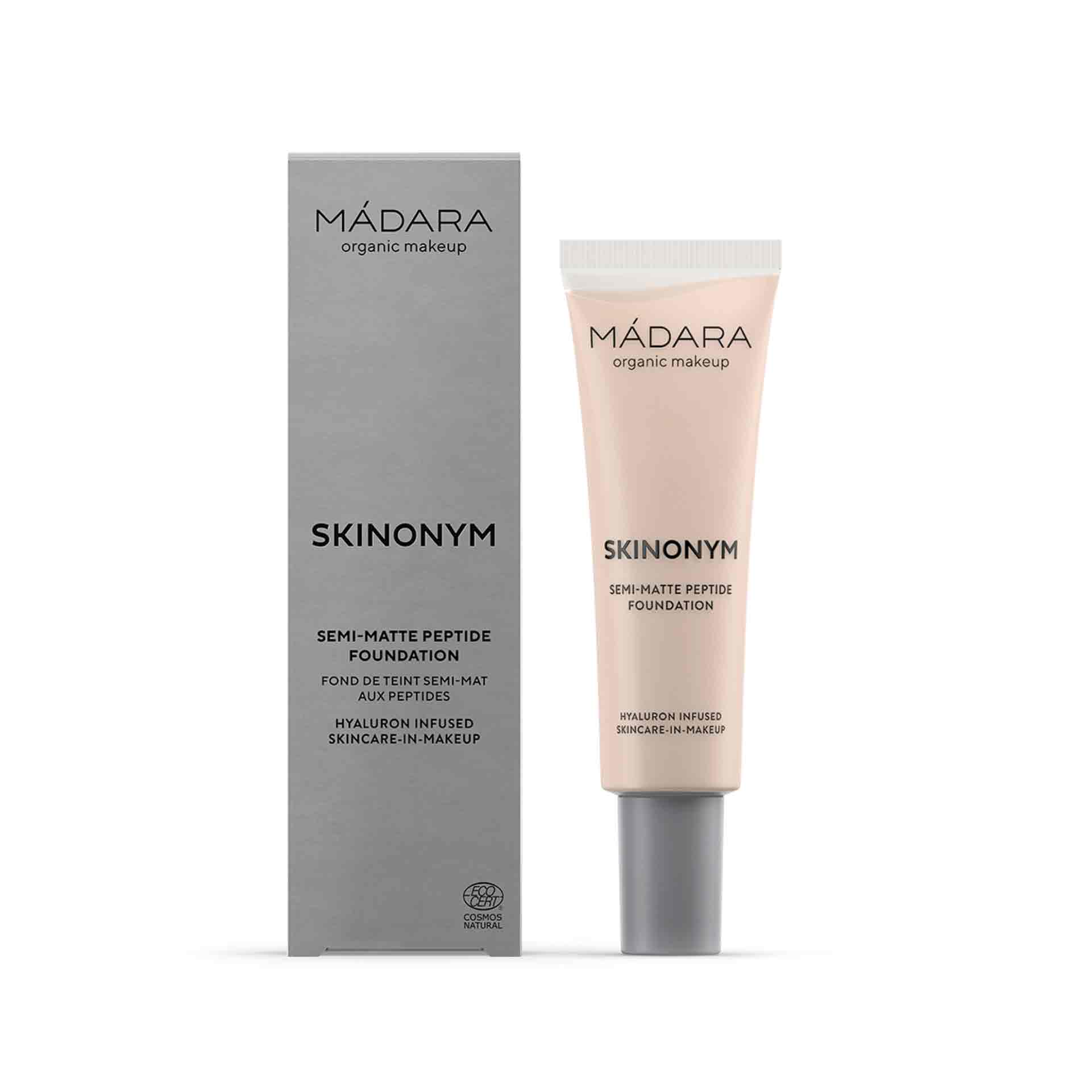 MÁDARA SKINONYM Semi-Matte Peptide Foundation, 25 LINEN 30 ml