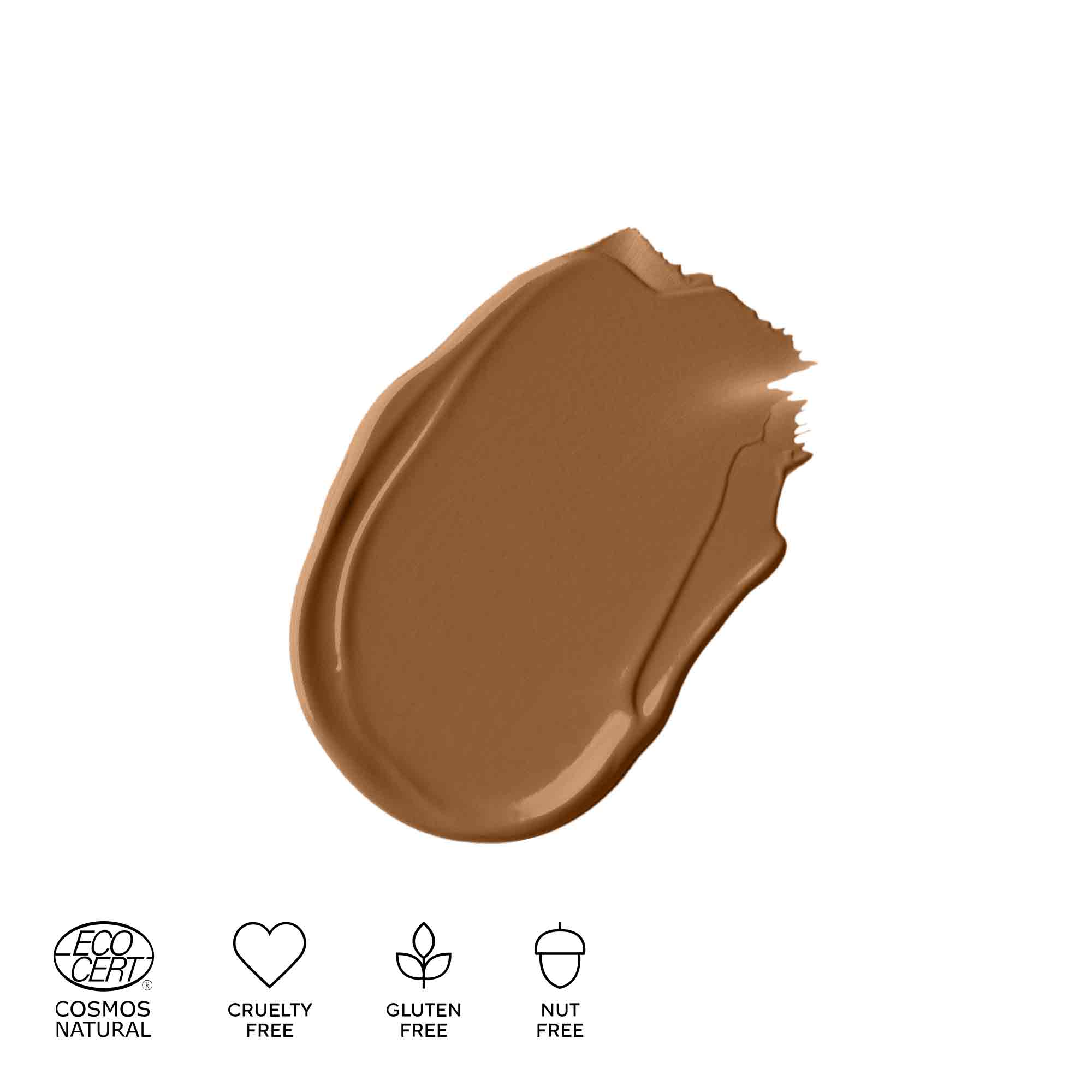 MÁDARA SKINONYM Semi-Matte Peptide Foundation, 65 WARM TAN 30 ml