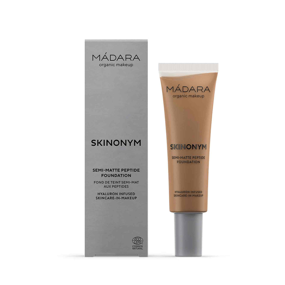MÁDARA SKINONYM Semi-Matte Peptide Foundation, 75 AUBURN 30 ml