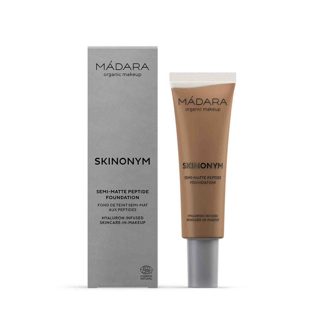 MÁDARA SKINONYM Semi-Matte Peptide Foundation, 80 FUDGE 30 ml