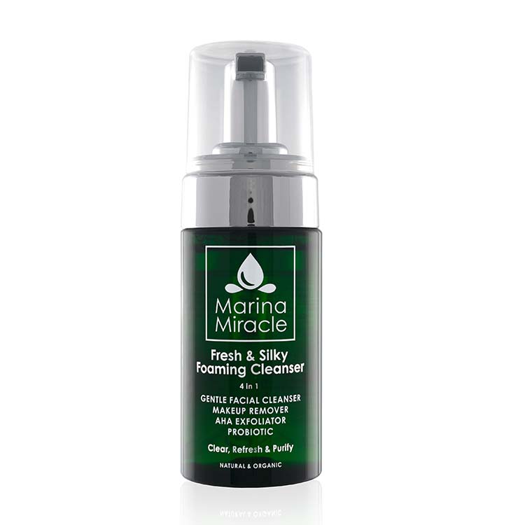 marina miracle fresh & silky foaming cleanser mousse