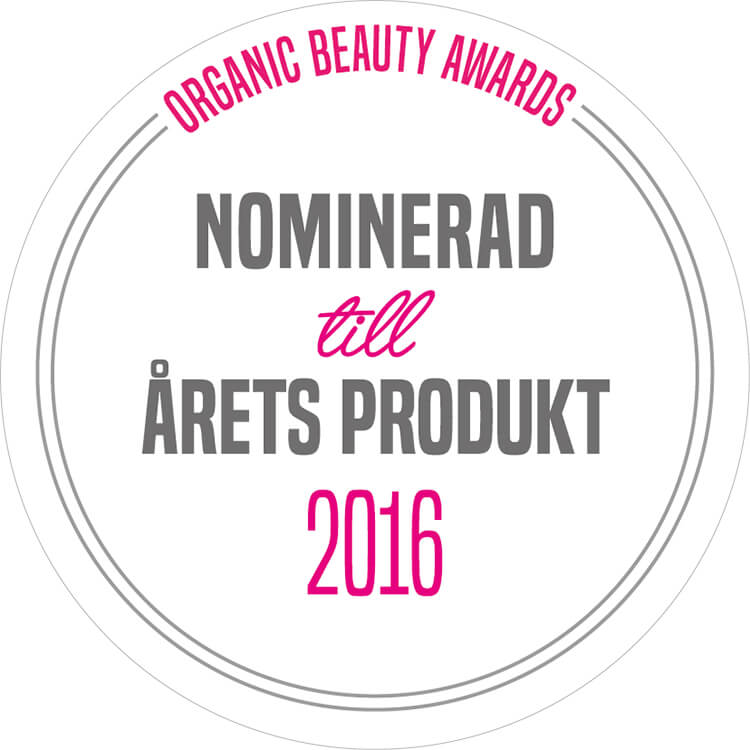 nominering till årets produkt i organic beauty award