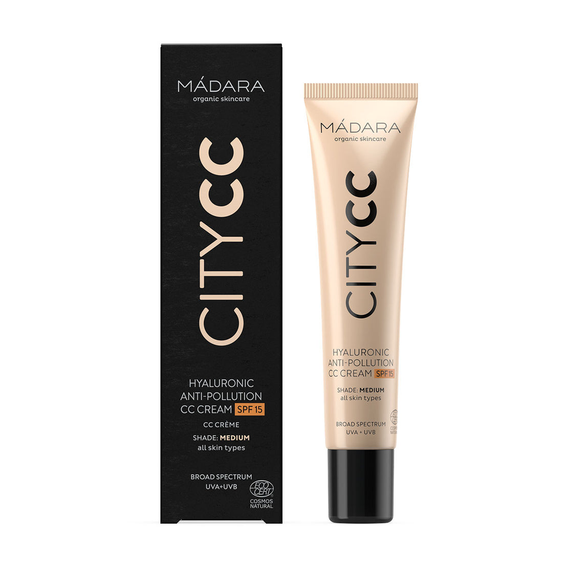 Madara City CC Hyaluronic Anti-pollution CC Cream SPF 15 Medium, 15 ml