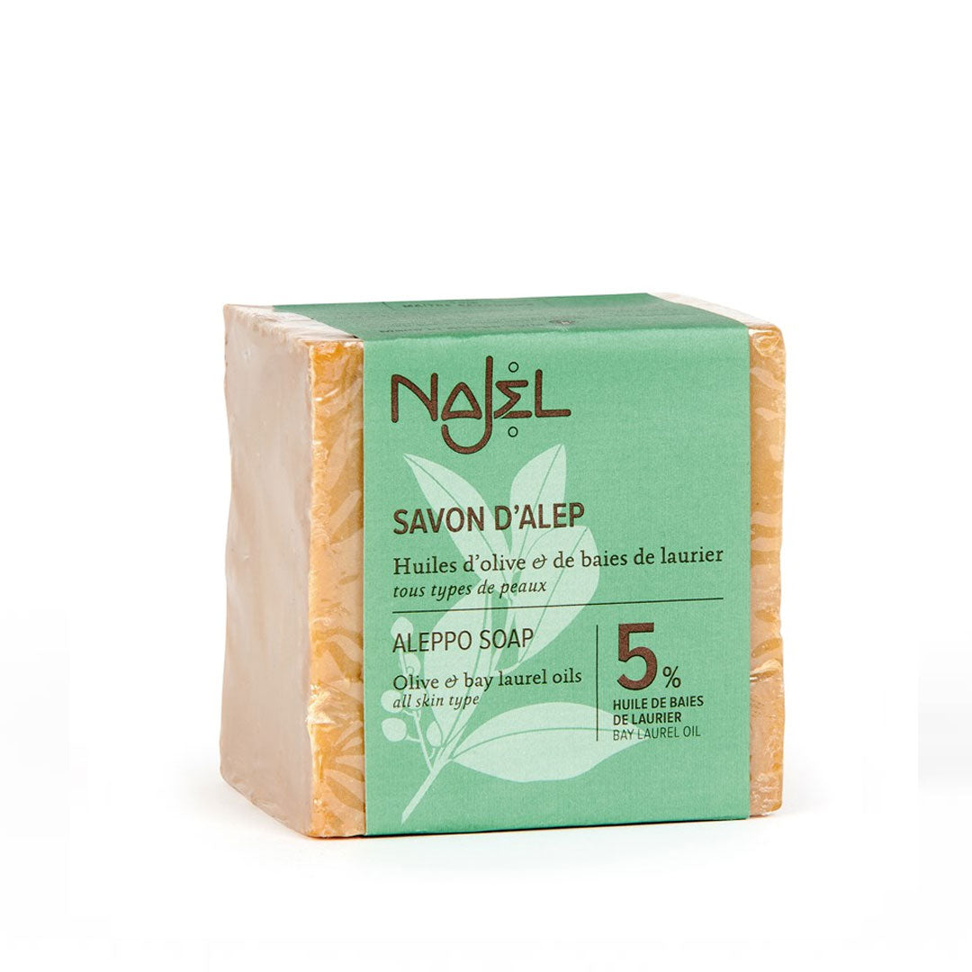 Najel Aleppotvål, 5% Lagerbärsolja, 200 g