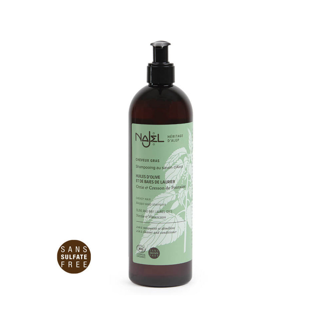 Najel Shampoo 2 in 1, Greasy Hair, 500 ml