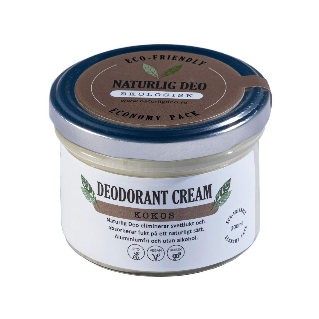 Naturlig Deo Deodorant Cream Kokos 200 ml