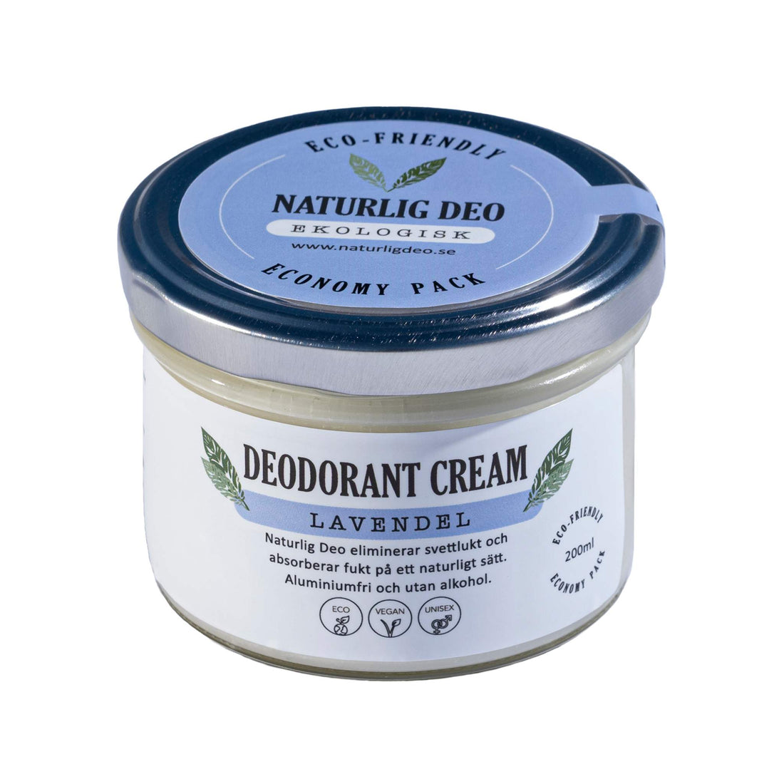 Naturlig Deo Deodorant Cream Lavendel 200 ml