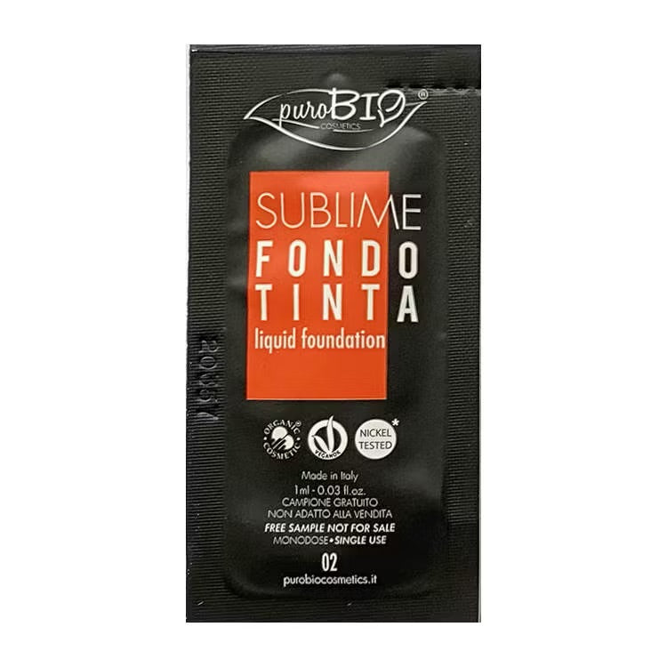 TESTER puroBIO Cosmetics Sublime Liquid Foundation 02, 1 ml