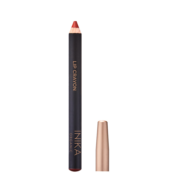 Inika-Lip-Crayon-Chili-Red-front-lid-off-by-Inika-Organic