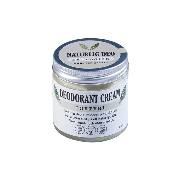 Naturlig Deo Deodorant Cream Doftfri 60 ml