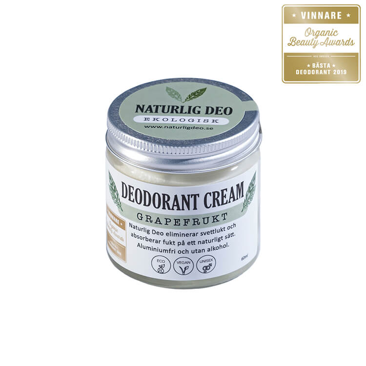 Naturlig Deo Deodorant Cream Grapefrukt 60 ml