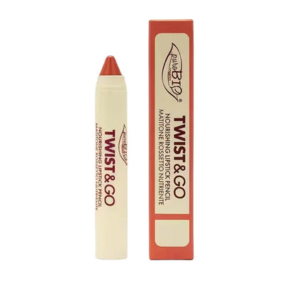 puroBIO TWIST &amp; GO Nourishing Lipstick Pencil, Peach Nude