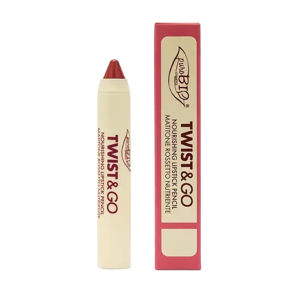 puroBIO TWIST &amp; GO Nourishing Lipstick Pencil, Pink Sand