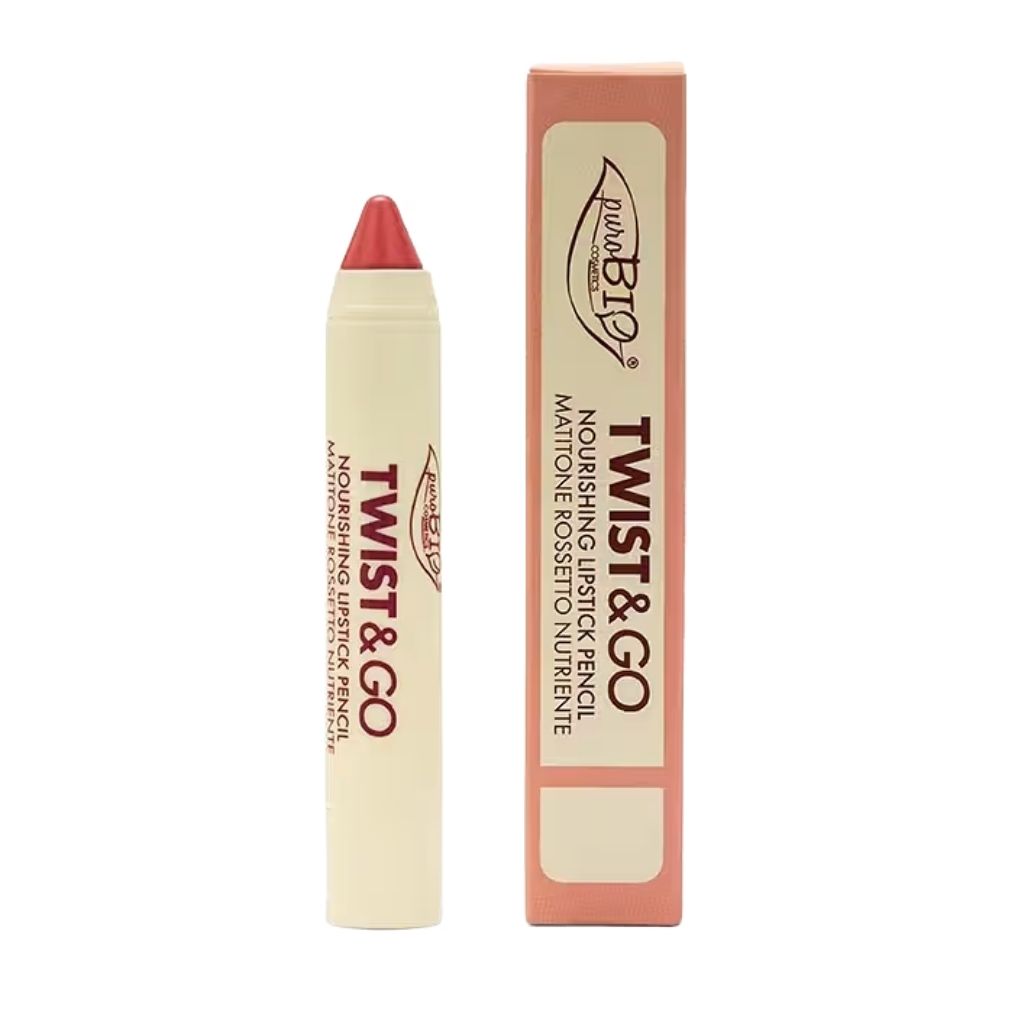 puroBIO TWIST &amp; GO Nourishing Lipstick Pencil, Universal Pink