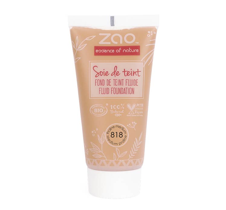 Zao Silk Foundation 818 Praline medium