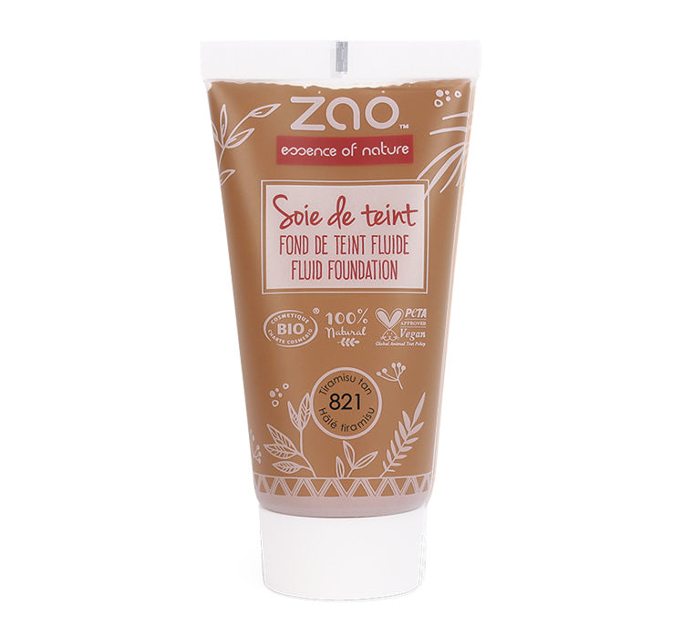 Zao Silk Foundation 821 Tiramisu tan